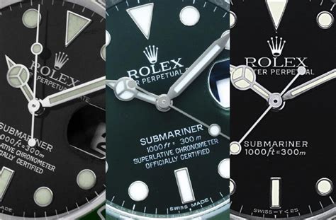 rolex matte dials|Rolex submariner dial chart.